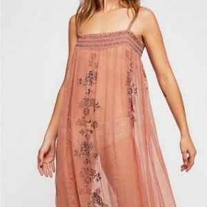 Free People Coral Sleeveless Dress